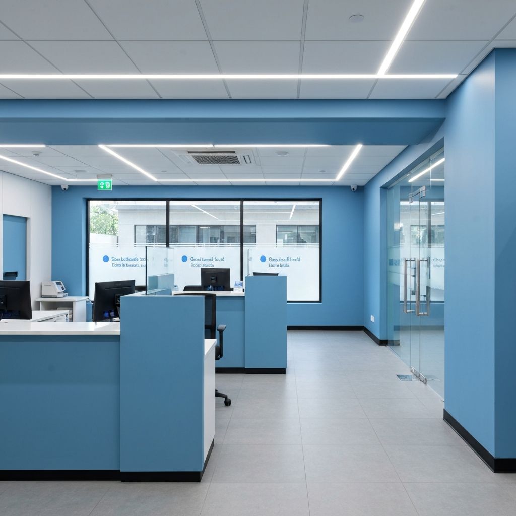 Modern SBI Bank Branch Interior Design